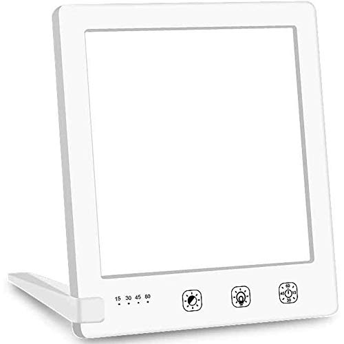 Tageslichtlampe 10000 Lux tragbar Natürlich Sonnenlicht Lampe LED Licht 4 Timer die Einstellungen mit Einstellbar Helligkeit Ebenen, UV-frei,