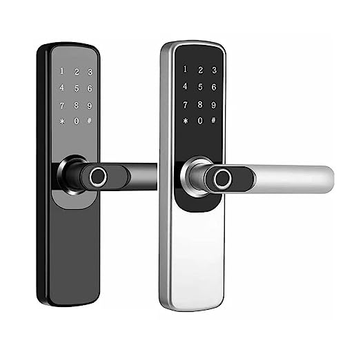 Serrure connectée TTLock et Tuya WiFi avec empreinte digitale et code noir - 7
