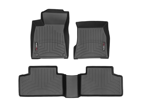 WeatherTech Custom Fit FloorLiners for Mercedes AMG GLB 35 SUV, GLB SUV, GLB-Class - 1st & 2nd Row (441593-1-2), Black