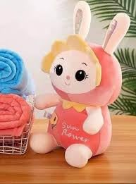 Image of ZEXSAZONE Toy Cute Pink Sunflower Colored Huggable Teddy Bear | 35 cm | Plushie Soft Toys for Kids | Plush Soft Toys for Baby Boys and Girls Kids - Teddy | Best Valentine Gift (Pink-1)