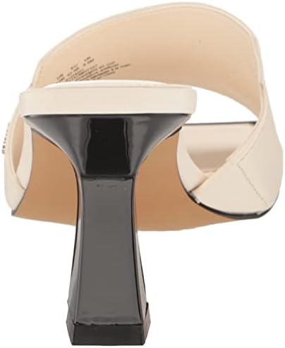DKNY Women's Block Heel Square Toe Kailyn-Sandal Mule Heeled, Egg NOG, 9 | Image 2