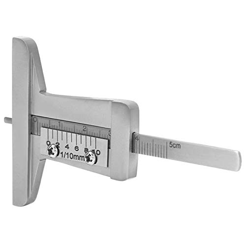 Tyre Depth Caliper, Stainless Steel Tyre Depth Gauge Meter Caliper 0-10mm, Measure Anti Skid Depth, Clear, Tire Repair Tools