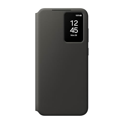 Image of SAMSUNG Galaxy S24 FE Wallet Phone Case Black | Protective Cover, Smart Small Screen View, Finger Tap Control, Slim Design, Card Holder Pocket, US Version