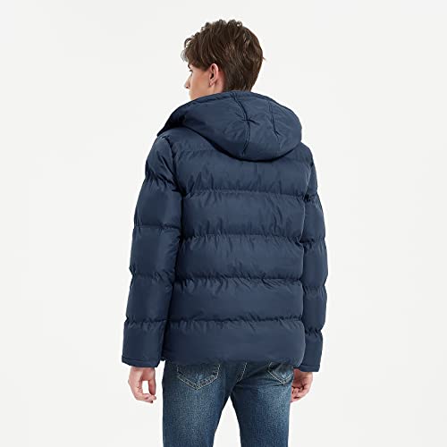 Image of MYJAJAYI Mens Puffer Jackets Insulated Winter Jacket Hood Winter Outwear Water-Resistant