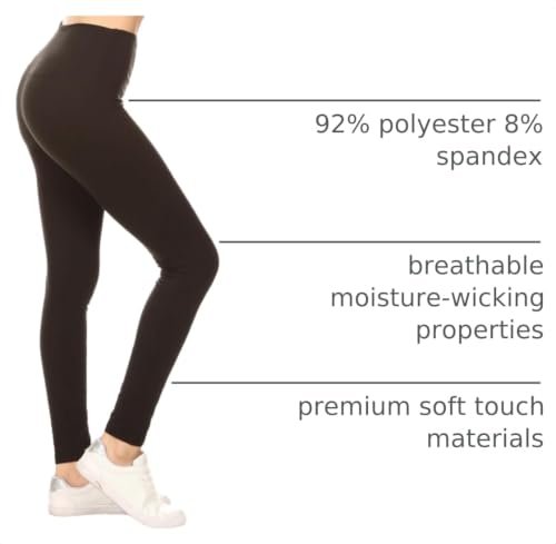 Image of Leggings Depot Women's ActiveFlex Leggings Athletic Pants for Women - Classic and Yoga