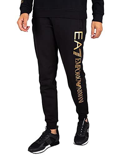 Emporio Armani EA7 8NPPB5-PJ05Z-1205 Joggings & Survêtements Hommes Noir/Doré - M - Pantalons de survêtement