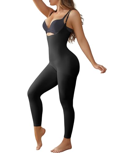 Open Bust Bodysuit Shapewear for Women Tummy Control Thigh Slimmer Butt Lifting Full Body Shaper