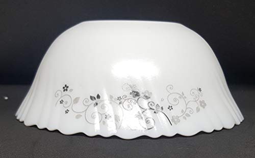 Image of Diva From La Opala Laopala Diva Mystrio Black Desert Set (White),5 Pcs, Opal Glass,Floral Serving Bowl Veg Bowl