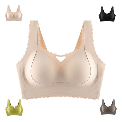 Verafits Bra, Full-Coverage Wirefree Shaper Bra, Thin Soft Scalloped, Bust Lifting & Shaping, Breathable, Seamless