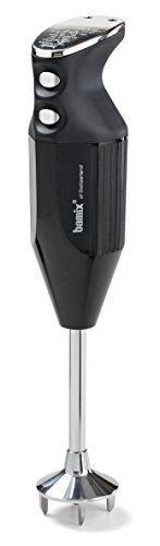 Bamix M150 DeLuxe Immersion Hand Blender – Black – 3 Stainless Steel Interchangeable Blades – 50W 120V 60Hz with US-plug – Includes 3 Blades, Dry Grinder, Table Stand, and Recipe Booklet