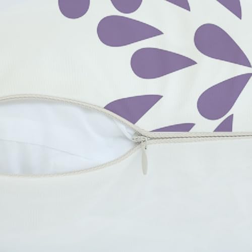 Vie Savaran Purple White Throw Pillow Covers 18x18 Set of 4 Morden Geometric Striped Pillowcases Abstract Flowers Cushion Cases for Chairs Sofa Bedroom Chair Home Outdoor Garden by Vie Savaran - Used condition - Image 6
