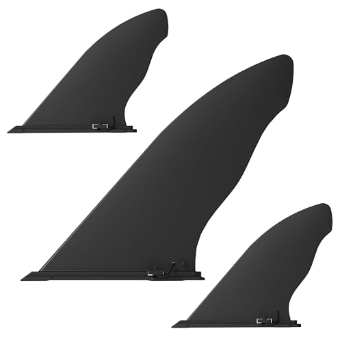 ZLX Paddle Board Fins Replacement, Detachable Paddleboard Replacement Fins, Quick Release Slide in Fin Replacement, Durable SUP Replacement Accessories (9