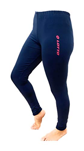 Lotto Leggings Donna in Cotone Elasticizzato, Offerta per 1 E 2 Pezzi, Fitness Yoga Palestra Leggings Sportivo Leggings Donna (Blu M)