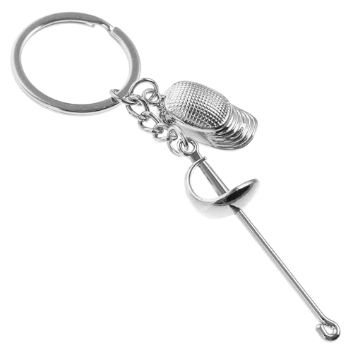 balacoo Fencing Key Ring Decorative Small Keychain Portable Fencing Keychain for Sports Fans Fencing Foil