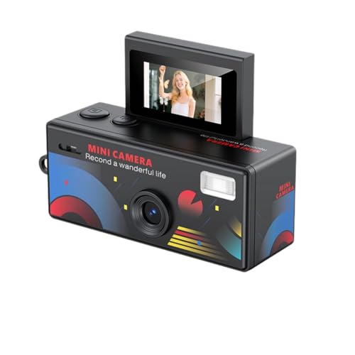 Cámara digital 720p con pantalla plegable y flash para fotos retro perfectas