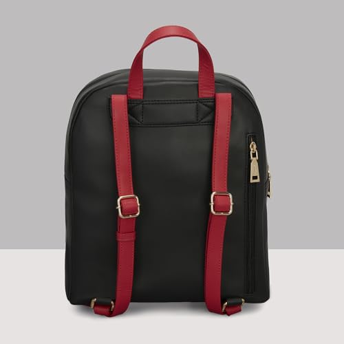 Image of Caprese Aimee Medium Quilted Faux Leather Fashion Backpack for Women | Stylish & Functional Daypack with Adjustable Straps & Detachable Charm| Front Pocket | Perfect for College, Travel & Daily Use