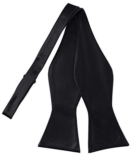 PACGOTH Set Papillon In Velluto Per Uomo Con Gemelli E Fazzoletto Da Tasca – Nero, Confezione Regalo