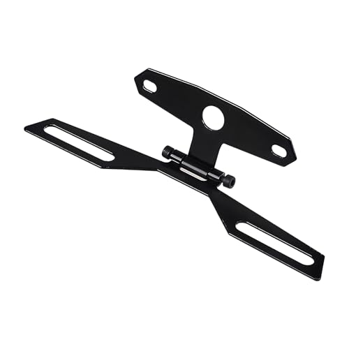 Wevdn 1 PCS Motorcycle License Plate Bracket Adjustable Motorbike Fold License Plate Tail Light Mount Holder Universal License Plate Holder for Scooter ATV Dirt Bike Car Accessories