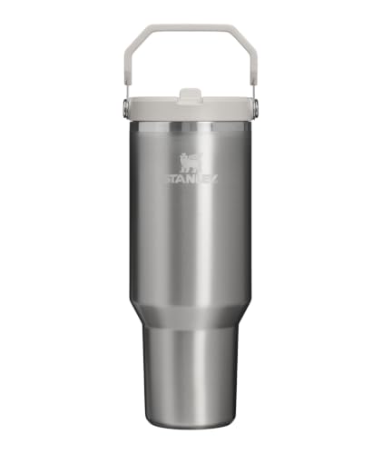 Image of STANLEY IceFlow 2.0 Flip Straw Tumbler with Handle 40 oz | Twist On Lid and Flip Up Straw | Leak Resistant Water Bottle | Insulated Stainless Steel | BPA-Free | Stainless Steel Ash