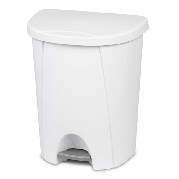 Sterilite 6.6 gal. White Step-On Wastebasket4