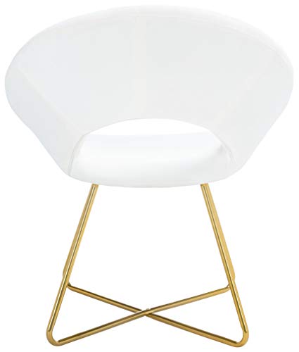 Sillón Curvo Terciopelo Marfil miniatura 5