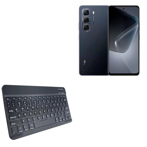 BoxWave Keyboard Compatible with Infinix Hot 50 - SlimKeys Bluetooth Keyboard, Portable Thin with Chiclet-Style Keys - Jet Black