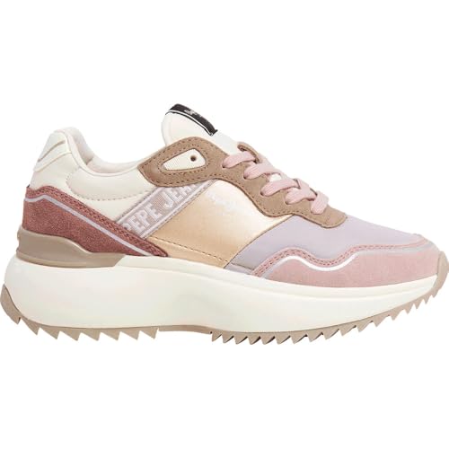 Pepe Jeans Zapatillas de Piel Kimi Glam Rosa