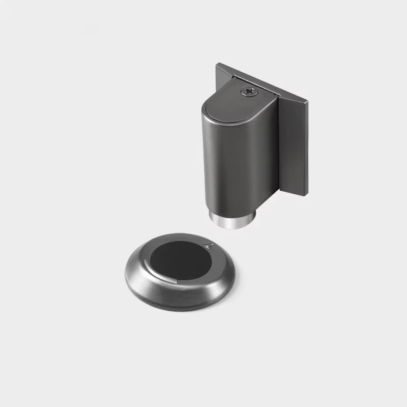 DIVYA LUX Magnetic Door Catch – Brushed Metal Finish, Heavy-Duty Magnetic Hold, Modern Pull-to-Release Latch for Homes, Offices & Commercial Use (Brushed Grey)
