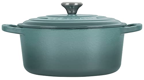 Image of Le Creuset Enameled Cast Iron Signature Round Dutch Oven with Lid, 3.5 Quart, Sea Salt