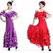 Yhhsgscr Ballroom Big Swing Skirt Modern Dance Dress for Women Banquet Dancewear National Standard Training Outfit,Red,XXL