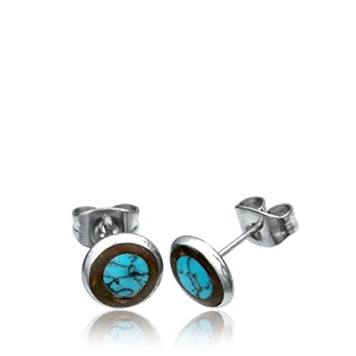 Earth Accessories Organic Shell And Coconut Stud Earrings For Women - Earring Set With Abalone, Shiva Eye, And Turquoise - Ear Rings With Surgical Steel #TOP20