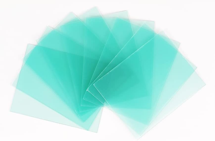 Nuevo 10 piezas de soldadura casco reemplazo lente filtro cubierta 4.5 inx3.54 in para soldadura casco máscara