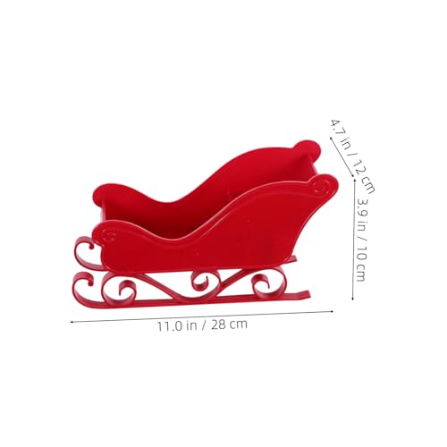 Décoration Noël traîneau Zerodeko miniatures pour centre de table hiver - 3