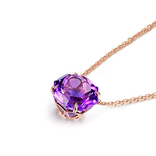 Collier améthyste de luxe pendentif en pierre fine naturelle et chaine noble en argent