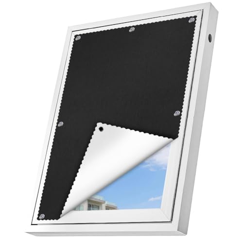 Image of Alaoo Roof Windows Roller Blind, Roof Window Sunshade Unsealed Style Easy Fit Suitable for Home and Office, Window Roller Blind No Drilling with Suction Cups, B96 x H100cm