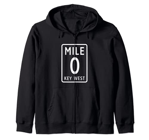 Mile Marker 0 Florida Key West FL Gift for Conch Republic Zip Hoodie