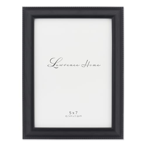 Image of Lawrence Frames Classic Bead Picture Frame, 5x7, Black