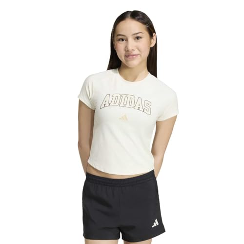 T-shirt adidas fille 13-14 ans anti-transpiration blanc cassé
