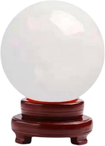 [DKJXIVLSA] VŘ Yellow Crystal Ball White Crystal Ball Ornaments Feng Shui Crystal Ball Citrine Quartz Crystal with Wooden S