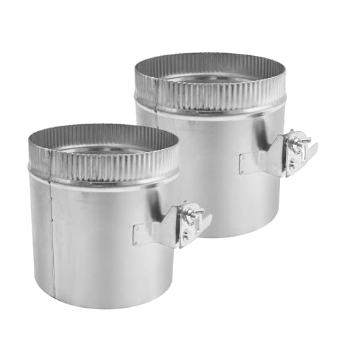 EATAKWARD 6 Inch Backdraft Damper HVAC Duct Manual Volume Damper Adjustment Airflow Ducting Branch HVAC Air Balancing for Air Ventilation System 2 Pcs by EATAKWARD - Image 2