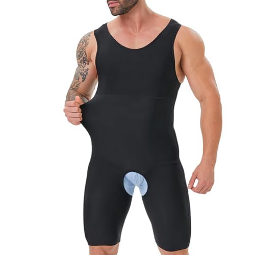 Mens Full Body Shapers Slimming Compression Bodysuit Tummy Control Jumpsuit4