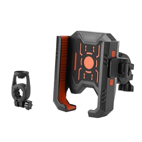 Soporte de teléfono para motocicleta con marco ABS y acolchado de silicona para teléfonos inteligentes de 4.7 a 7.2 pulgadas (naranja)