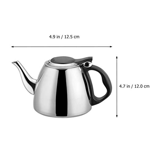 HEMOTON Chaleira De Aço Inoxidável Chaleira de Chá de Assobio Bule Fogão De Mesa Fogão Cozinha Bule