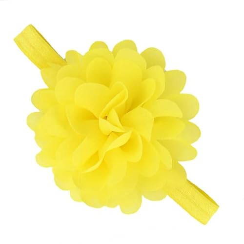 Lddcx Baby Girls Headbands Chiffon Flowers Hair Accessories For Infant Newborn And Toddlers.(Fd69) (Yellow) #TOP2