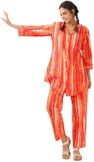 jisora Women's Pure Cotton Orange Co-ord Set-picture-41