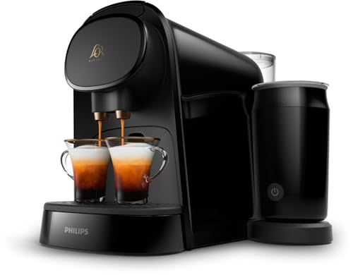 Philips l'OR Barista Cafetera de Cápsulas, Doble Espresso, 1 o 2 Tazas, Menú completo de cafés, Negro Piano (LM8014/60)