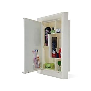 Nilkamal Gem Rich Look Bathroom Plastic Corner Cabinet with Mirror|Bathroom Mirrors |1 Door |Storage (Ivory) Nilkamal Gem Rich Look Bathroom Plastic Corner Cabinet with Mirror|Bathroom Mirrors |1 Door |Storage (Ivory)