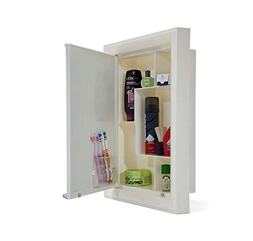 Nilkamal-Gem-Rich-Look-Bathroom-Plastic-Corner-Cabinet-with-MirrorBathroom-Mirrors-1-Door-Storage-Ivory Nilkamal Gem Rich Look Bathroom Plastic Corner Cabinet with Mirror|Bathroom Mirrors |1 Door |Storage (Ivory)