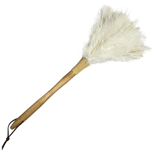 Image of Feather Duster 15.7 Inch - Made of Ostrich Feathers for Cleaning Home (Off White)