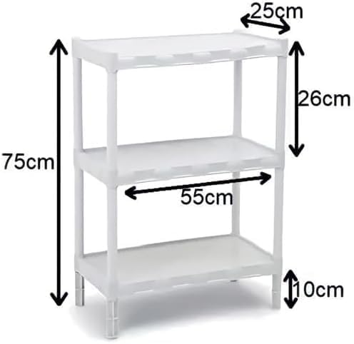 Estante Modular Branca Com 3 Prateleiras Espaçosas Para Organizar Seu Ambiente - Para Uso em Diverso